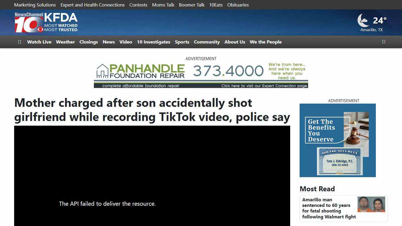 Mother charged after son accidentally shot girlfriend while recording TikTok video, police say