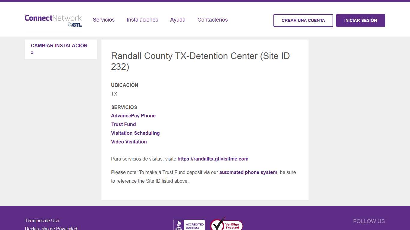 Randall County TX-Detention Center | ConnectNetwork